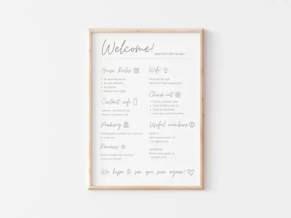 AirBNB Welcome Sign