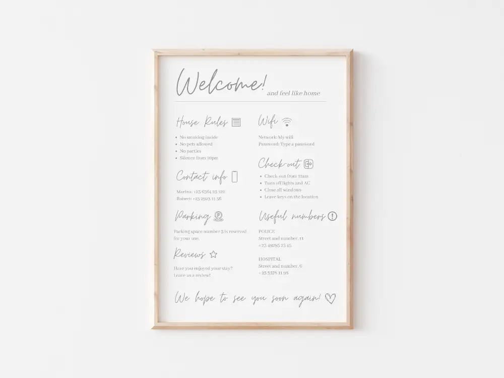 AirBNB Welcome Sign